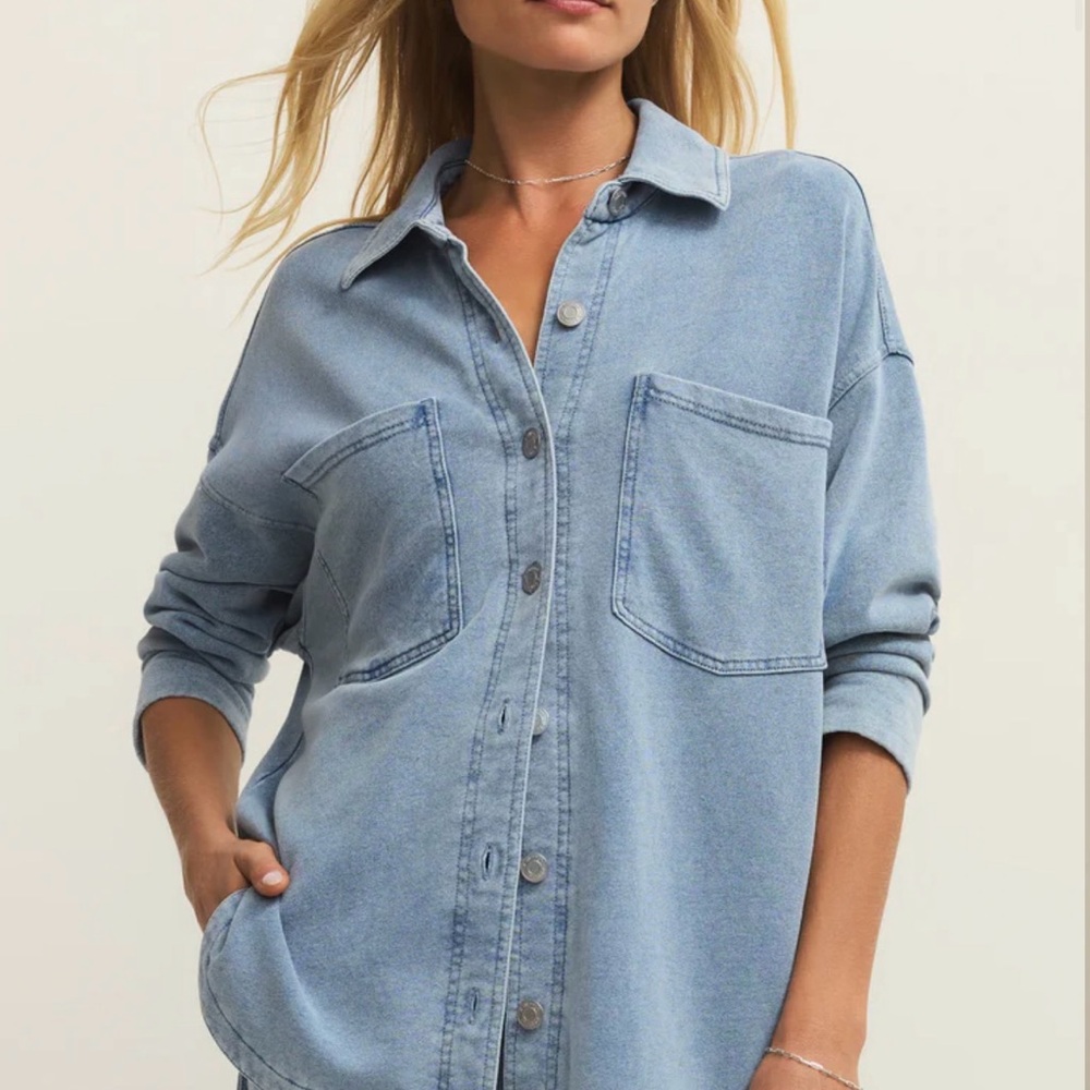 Z supply ALL DAY KNIT DENIM JACKET